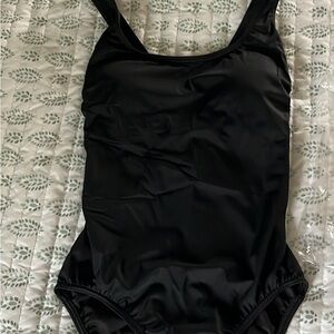 Lands' End Women's Black One Piece Swimsuit